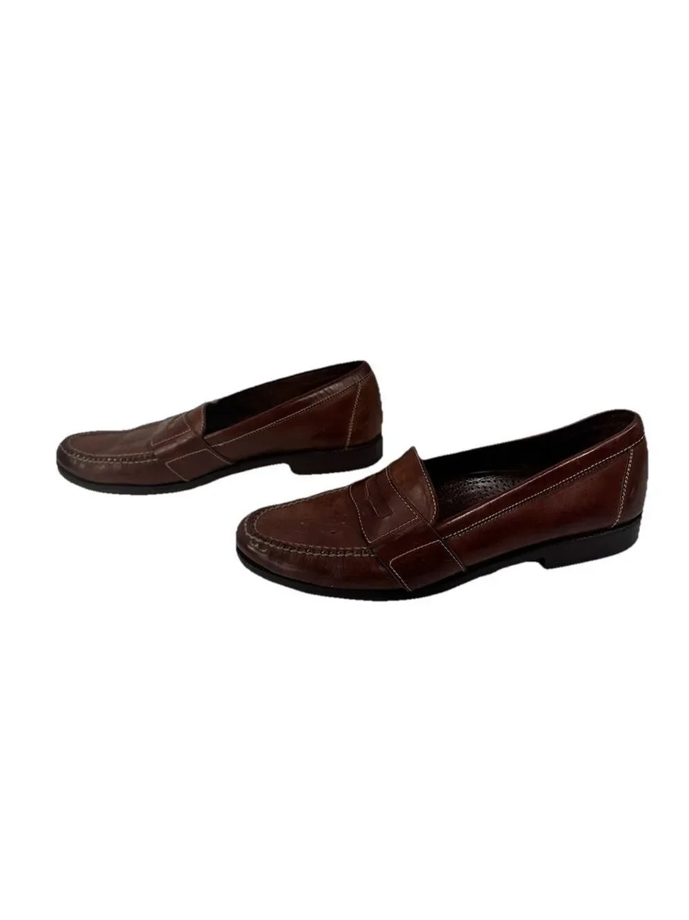 Vintage 90s Cole Haan Country Penny Loafers Moc Toe Brown-Style F1456 11 M Shoe